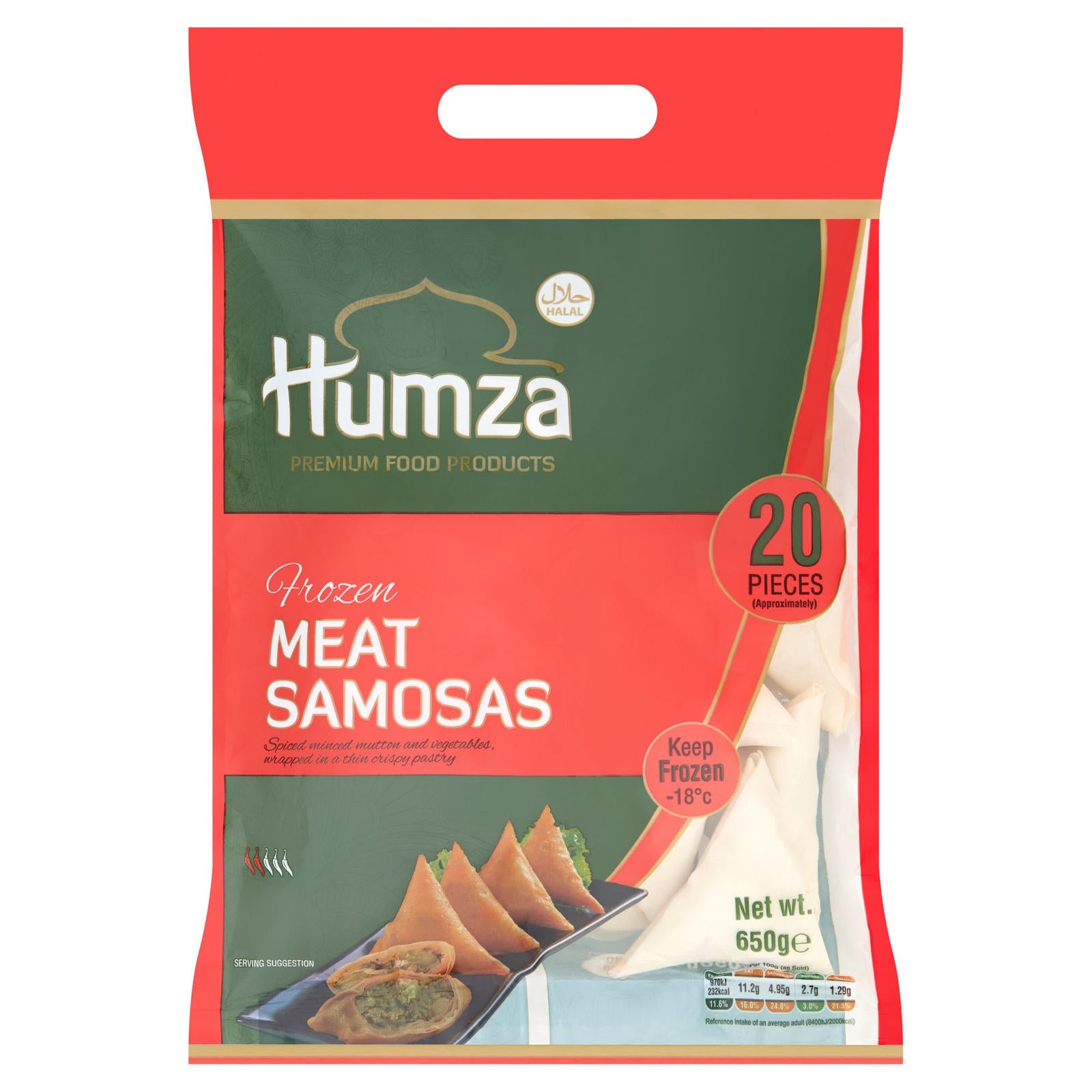 Frozen Samosa with Meat Humza 650g (20 pieces)